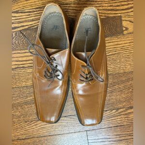 JF J.Ferrar Brown Square Toe Dress Shoes Men’s Size 11 Lace Up Oxford